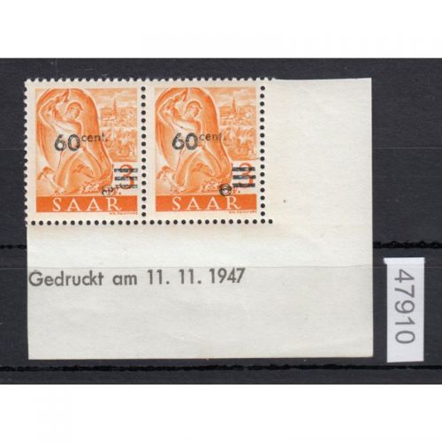 Saarland 1947 Mi. Nr. 227 II Br **   (Druckdatum)