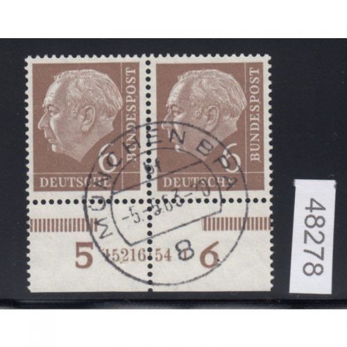 Bund 1955, Mich.-Nr.:  180 gestempelt HAN