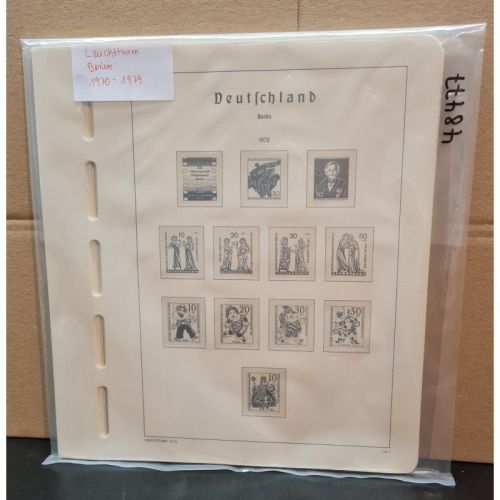 Leuchtturm Berlin 1970-79 Vordruck  Alte Beschtiftung mit Klemmtaschen gebraucht