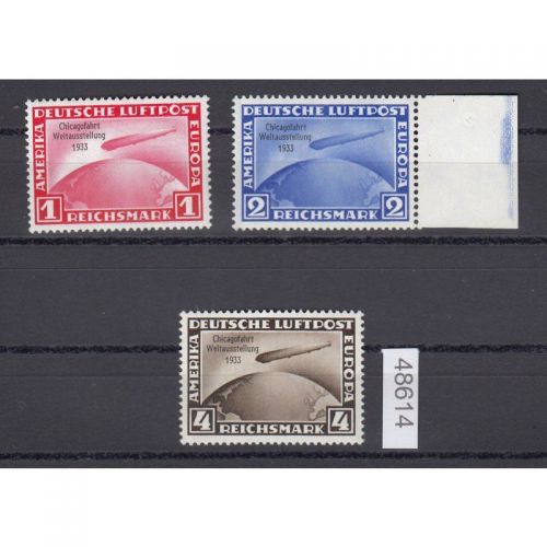 DR 1933, Mich.-Nr.: 496-98 ** Geprüft  Attest