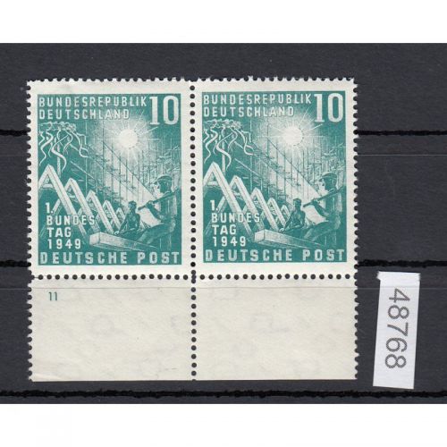 Bund 1949, Mich.-Nr.: 111 **    Plattennummer  lesen