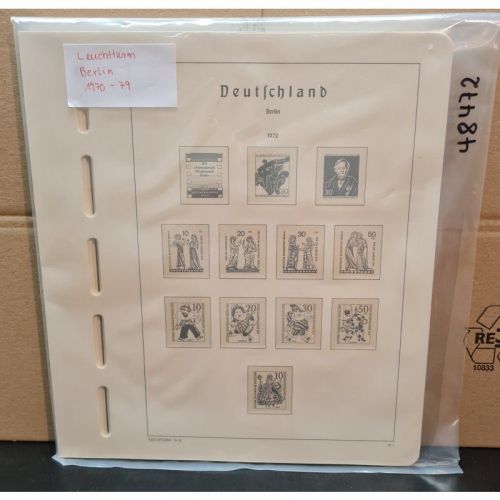 Leuchtturm Berlin 1970-79 Vordruck  Alte Beschtiftung mit Klemmtaschen gebraucht