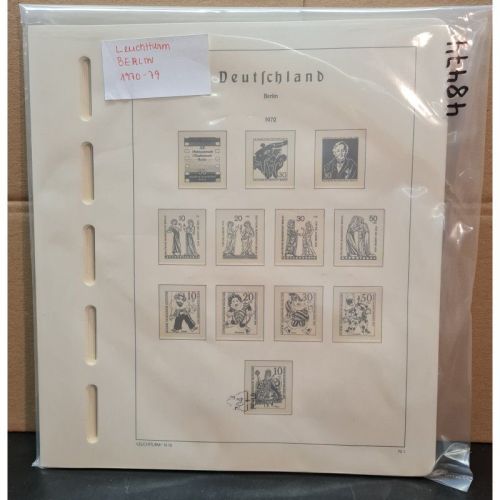 Leuchtturm Berlin 1970-79 Vordruck  Alte Beschtiftung mit Klemmtaschen gebraucht