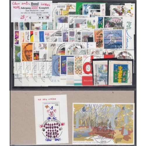 Bund 2000, Mich.-Nr.: 2087-2155 Gest. Kpl.  LUXUS Zentrische Stempel Berlin Ecke