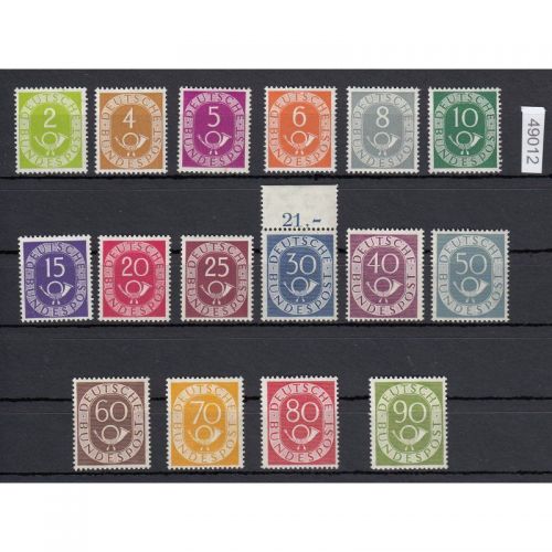Bund 1951, Mich.-Nr.: 123-138 ** Geprüft  Attest  "einwandfrei"