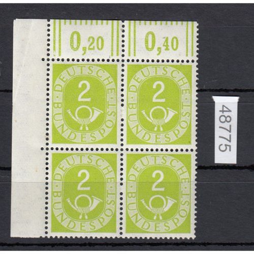 Bund 1951, Mich.-Nr.: 123 ** Eckrand  4er. lesen