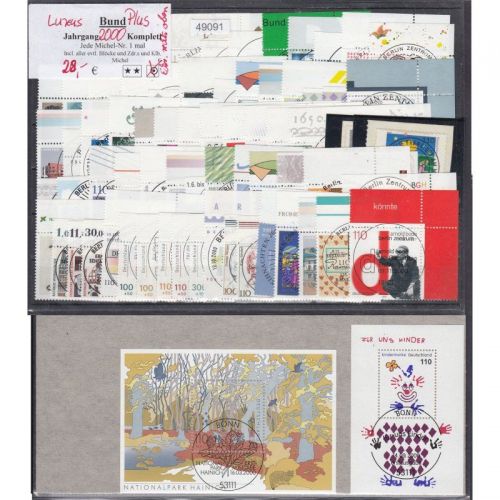 Bund 2000, Mich.-Nr.: 2087-2155 Gest. Kpl.  LUXUS Zentrische Stempel Berlin Ecke