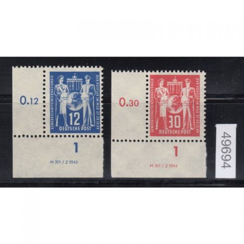 DDR 1949, Mich.-Nr.: 243+44 ** DV   Eckrand   Druckvermerk