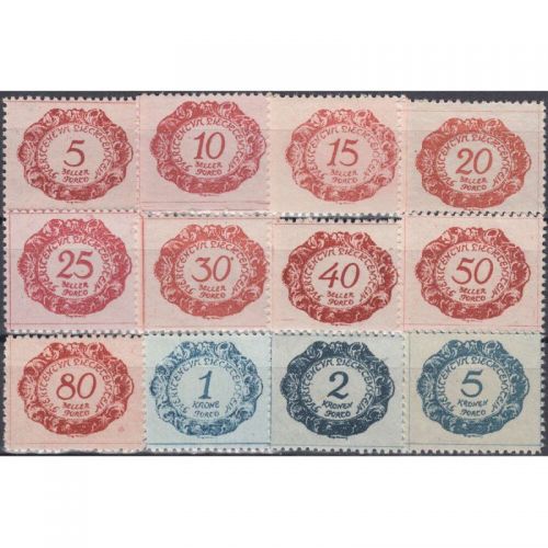 Liechtenstein  1920 : Mi.-Nr.:Porto 1-12 **