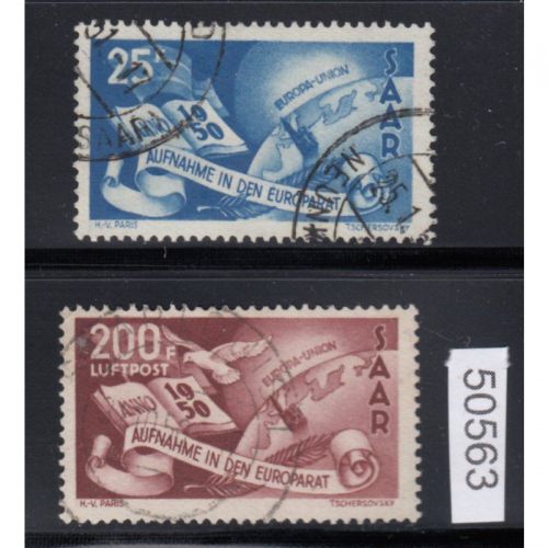 Saarland 1950 Mi. Nr. 297+98 gestempelt
