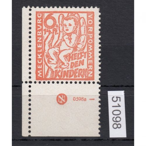 SBZ  1945 Mi.-Nr.:  26 a **  DZ