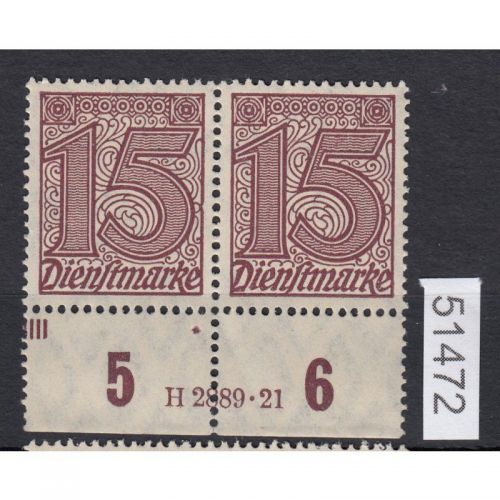 DR Dienst 1920, Mich.-Nr.:D 25 **  HAN