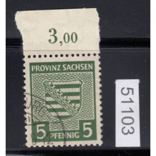 SBZ  1945 Mi.-Nr.:  75 X b  gestempelt  geprüft Befund