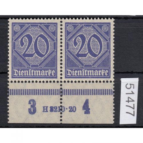 DR Dienst 1920, Mich.-Nr.:D 26 **  HAN