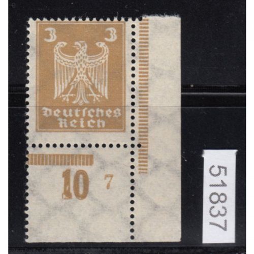 DR 1924, Mich.-Nr.: 355 Y ** geprüft  mit Pl.-Nr. "7"