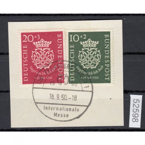 Bund 1950, Mich.-Nr.: 121+22 gestempelt