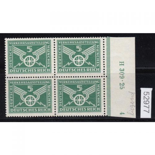 DR 1925, Mich.-Nr.: 370 Y ** HAN 4er.-Block