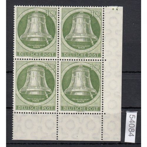 Berlin 1951, Mich.-Nr.: 83 ** Eckrand 4er+Block