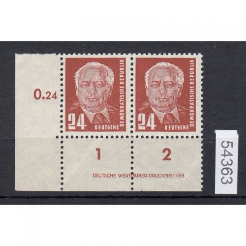 DDR 1952, Mich.-Nr.: 324 za XI ** DV 1  geprüft  Befund