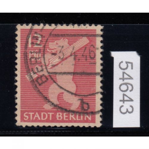 SBZ  1945 Mi.-Nr.:   5 AA wax gestempelt geprüft  Befund   Michel 480,00