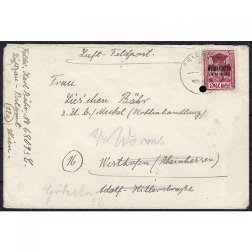 Feldpost, Mi.-Nr.12 I  gestempelt auf Brief  geprüft Attest