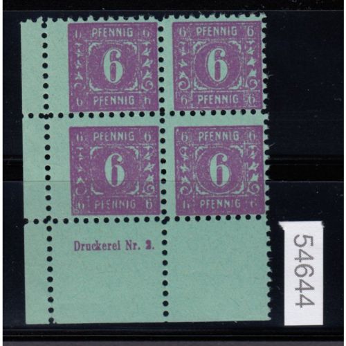 SBZ  1945 Mi.-Nr.:  10 x **  DZ  4er-Block