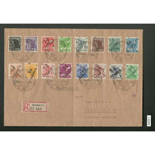 Bezirk 14 nr. 001a-d Dresden 1 ? 2-84 Pf. kpl. Satzbrief ohne helle 60 Pf., geprüft BPP