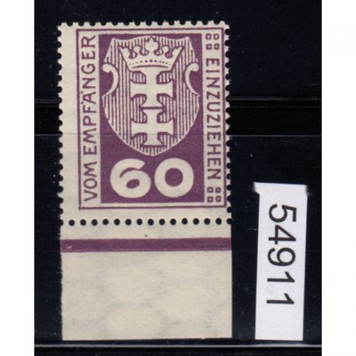 Danzig Porto 1921 Mi.Nr.  P 4 b **  geprüft