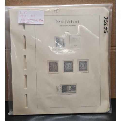 Leuchtturm Bund 1949-69 Vordruck Klemmbinder  Alte Besch. mit Klemmtaschen gebraucht