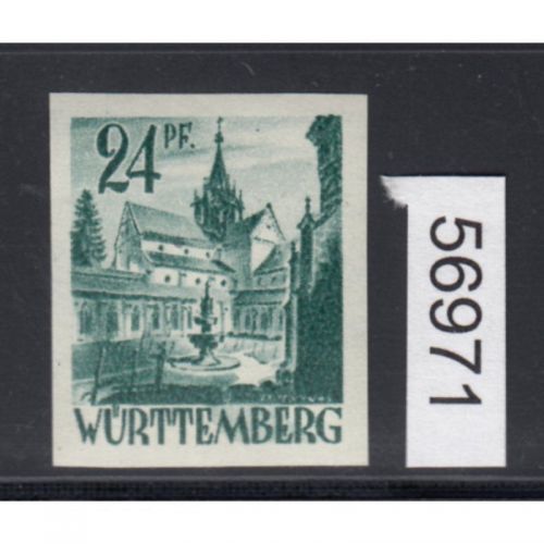 Alliierte Franz. Zone Württemberg Mi. Nr. 22 U ** geprüft