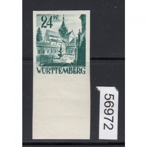 Alliierte Franz. Zone Württemberg Mi. Nr. 22 U ** geprüft