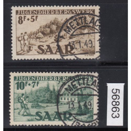 Saarland 1949 Mi. Nr. 262+63 I gestempel geprüft
