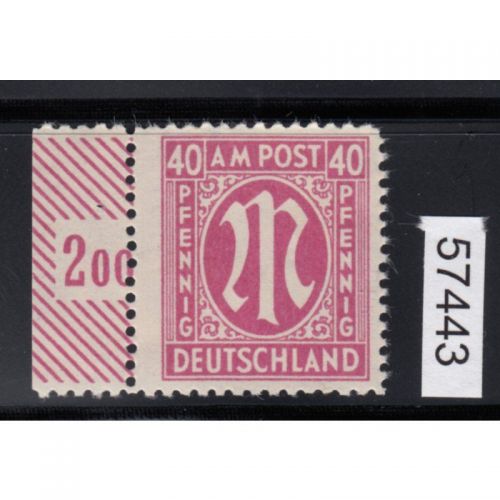 Bizone 1945  Mi. Nr. 30 b B ** geprüft  "breite Marke"