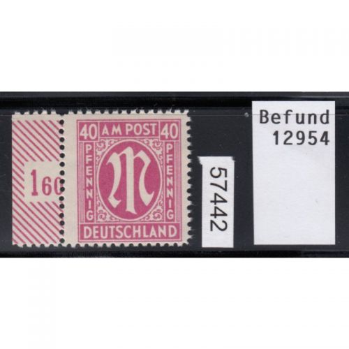 Bizone 1945  Mi. Nr. 30 b B ** geprüft  Befund   "breite Marke"