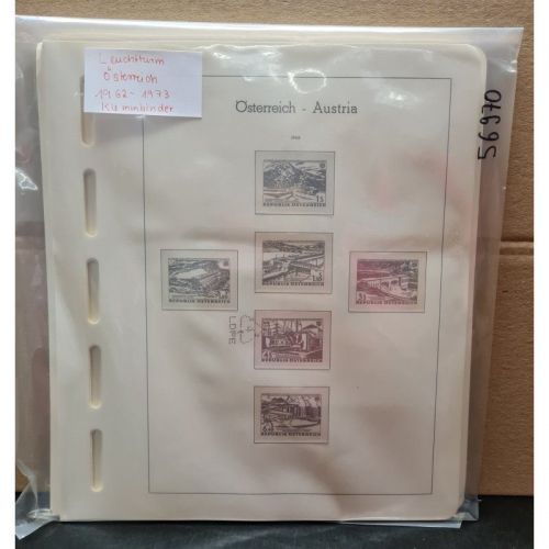 Leuchtturm Österreich Vordruck 1962-73 für Klemmbinder  mit Klemmtaschen gebraucht
