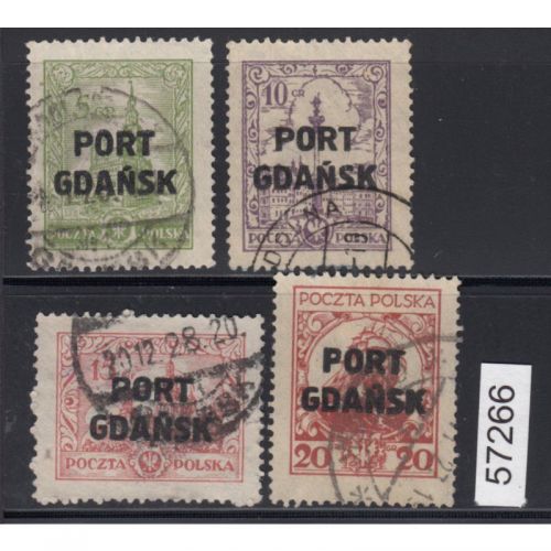 Danzig Hafen 1926 Mi.Nr. 15-18 gestempelt