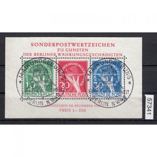 Berlin 1949, Mich.-Nr.:Block 1 gest. "Frieden in Freiheit "  geprüft  Attest