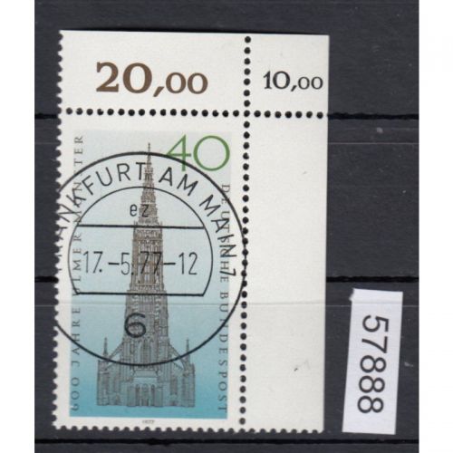 Bund 1977, Mich.-Nr.: 937 gestempelt Eckrand KBWZ  Frankfurt