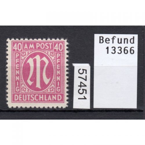Bizone 1945  Mi. Nr. 30 d B ** geprüft  Befund
