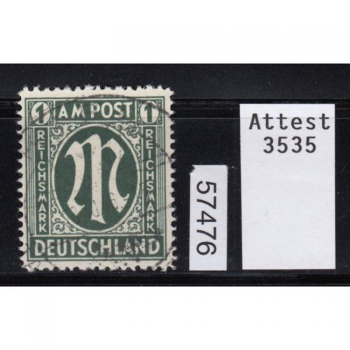 Bizone 1945  Mi. Nr. 35 B gestempelt geprüft  Attest