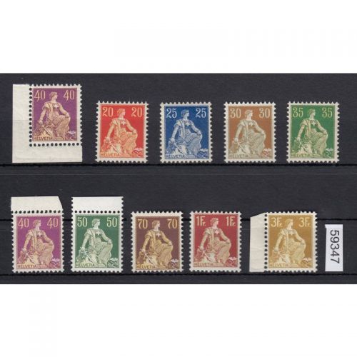 Schweiz 1908 : Mi.-Nr.:101-110 **