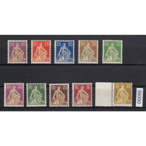 Schweiz 1908 : Mi.-Nr.:101-110 ** (geprüft)