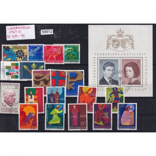 Liechtenstein 1967 gestempelt Komplett