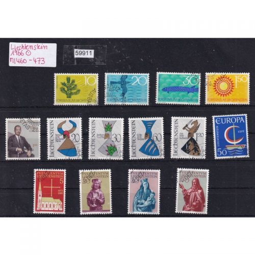 Liechtenstein 1966 gestempelt Komplett