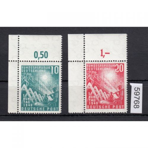 Bund 1949, Mich.-Nr.: 111+12 ** Eckrand  lesen