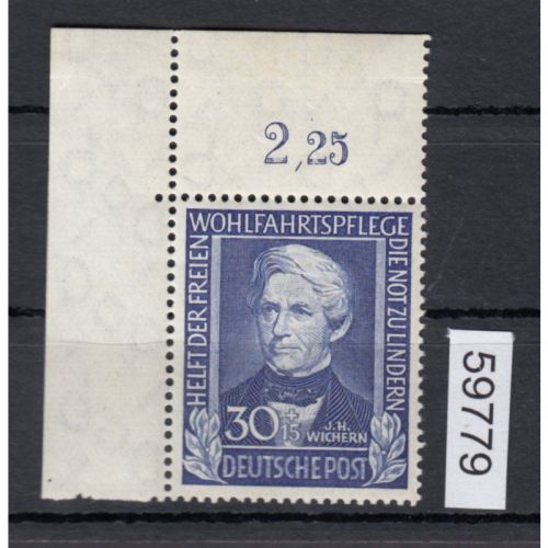 Bund 1949, Mich.-Nr.: 120  ** Eckrand