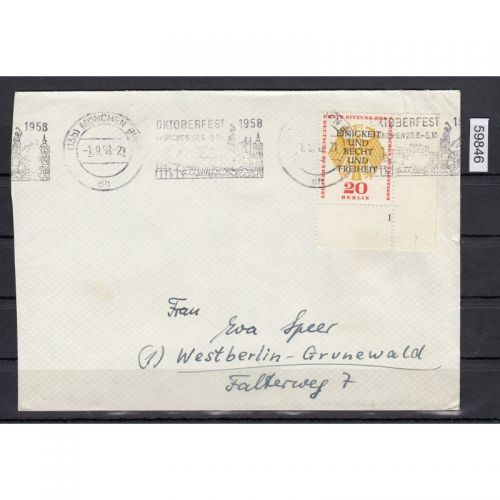 Berlin 1957, Mich.-Nr.: 175 Eckrand Formnummer 1  auf Brief  bedarf