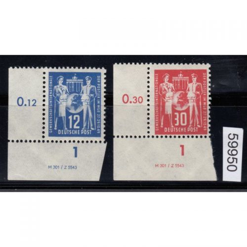 DDR 1949, Mich.-Nr.: 243+44 ** DV   Eckrand   Druckvermerk