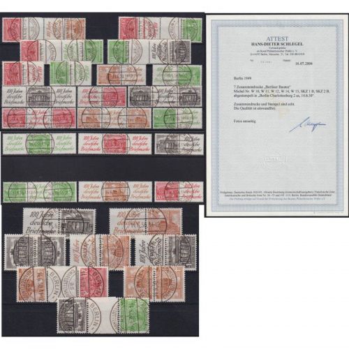 Berlin 1949, Mich.-Nr.: W 01-SKZ 2 gest  LUXUS  Komplett alle 32 Werte  ATTEST