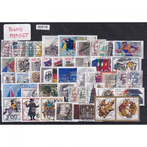 Bund 1989, Mich.-Nr.: 1397-1443 Gestempelt Frankfurt Komplett LUXUS  Zentrisch